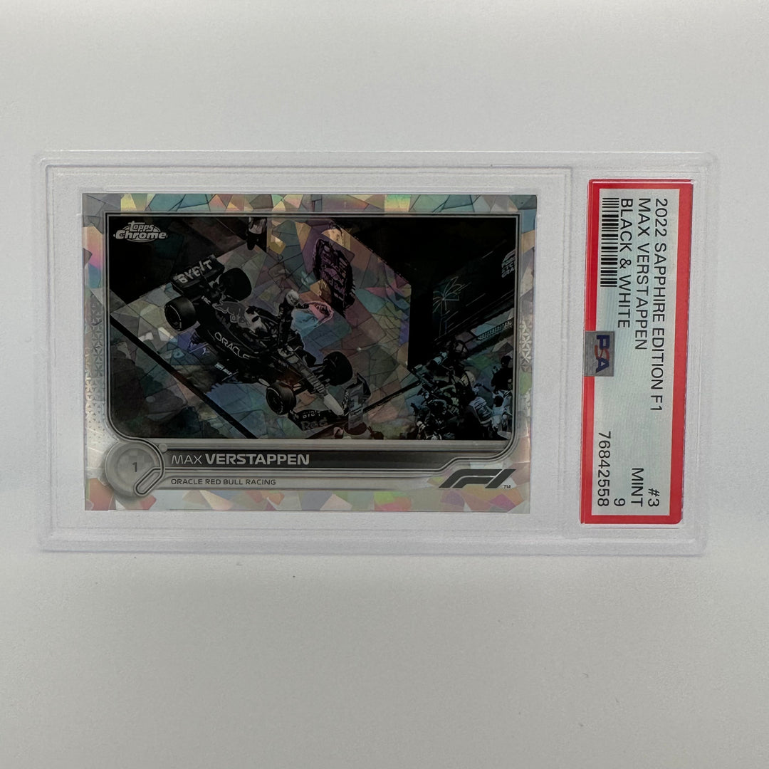 PSA 9 - /15 - Max Verstappen #3 - Sapphire Edition - Black & White