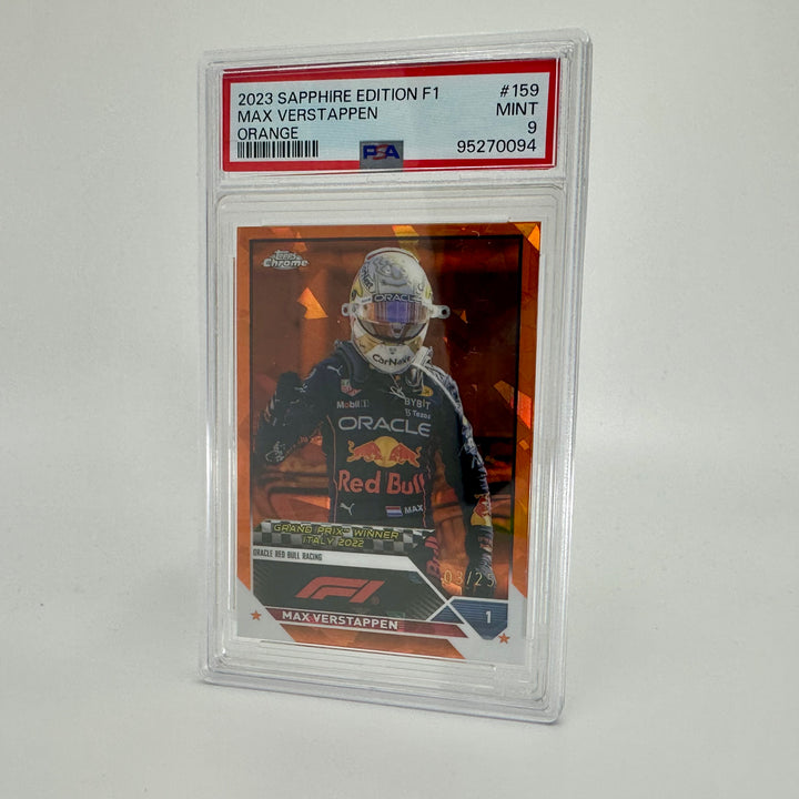 PSA 9 - 03/25 Max Verstappen #159 - Sapphire - Orange - 2023 Topps Chrome