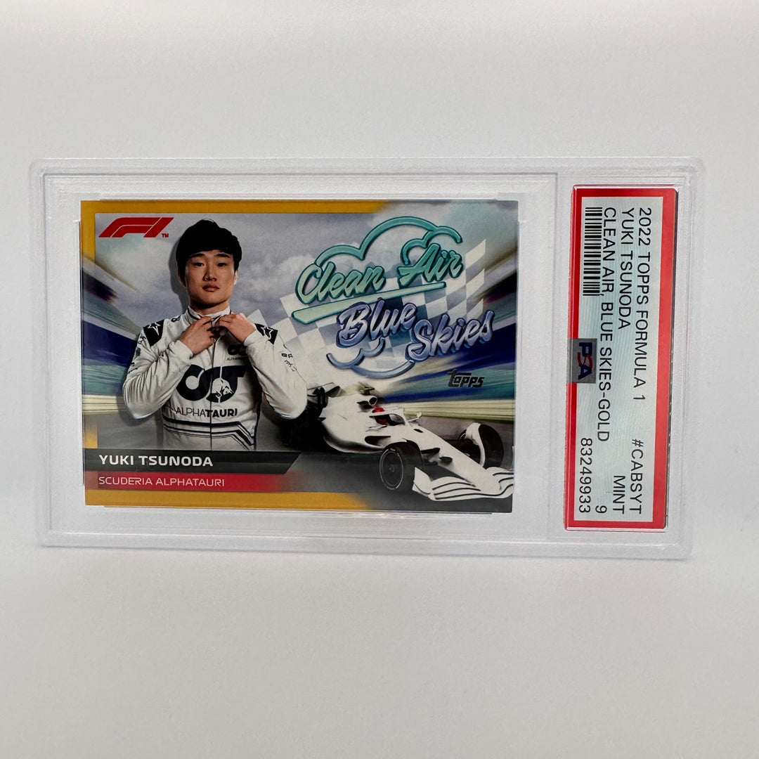 PSA 9 - 45/50 - Yuki Tsunoda #CABSYT - Clean Air, Blue Skies - Gold