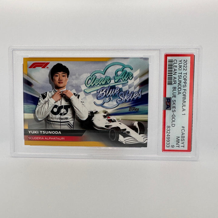 PSA 9 - 45/50 - Yuki Tsunoda #CABSYT - Clean Air, Blue Skies - Gold