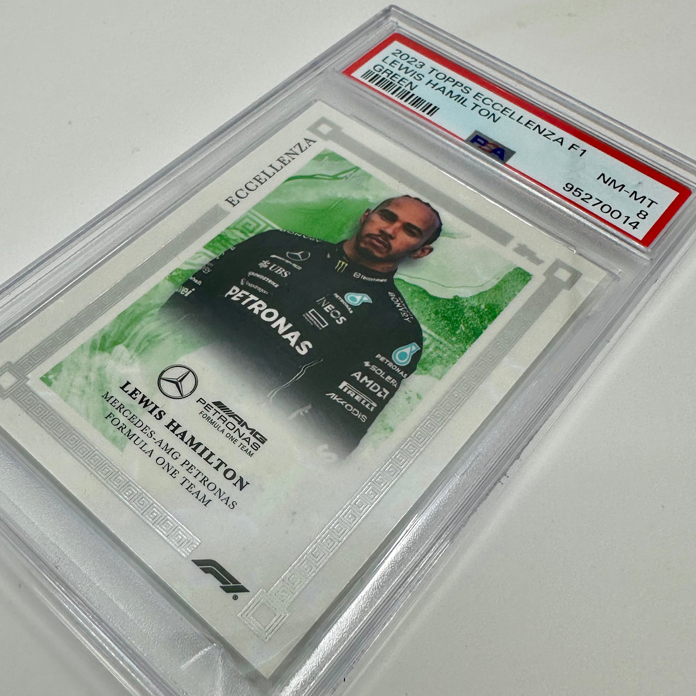 PSA 8 - 19/99 Lewis Hamilton - Green - 2023 Eccellenza
