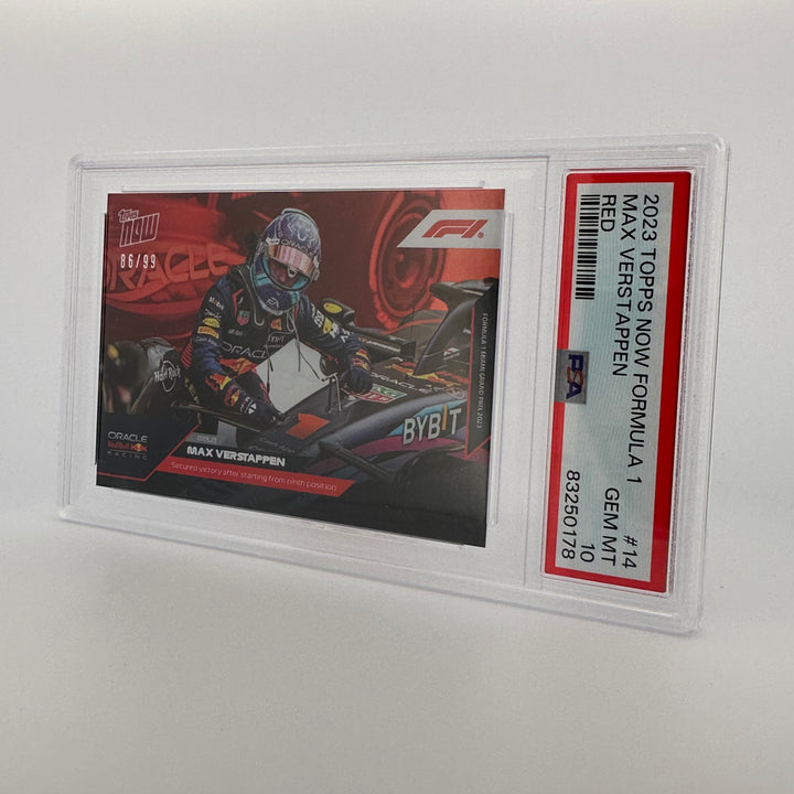 PSA 10 - 86/99 - Max Verstappen #14 - Red