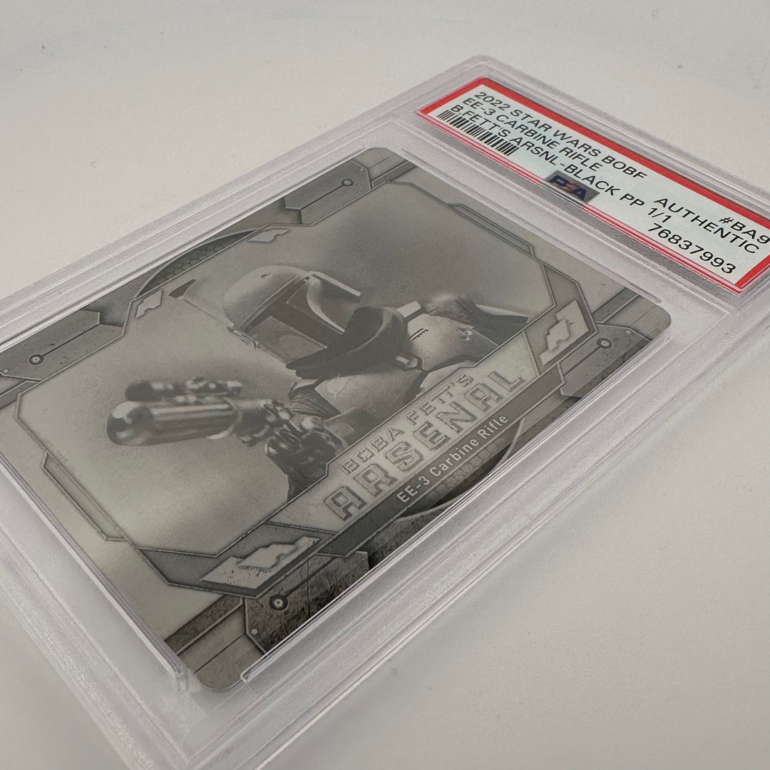 Authentic - EE3 Carbine Rifle #BA9 - Star Wars The Book Of Boba Fett - Black Printing Plate 1/1