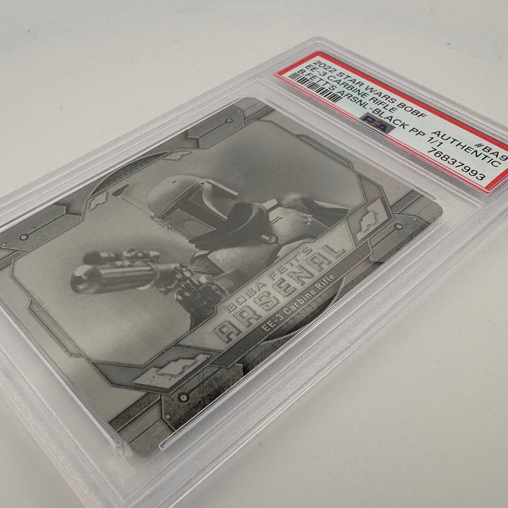 Authentic - EE3 Carbine Rifle #BA9 - Star Wars The Book Of Boba Fett - Black Printing Plate 1/1