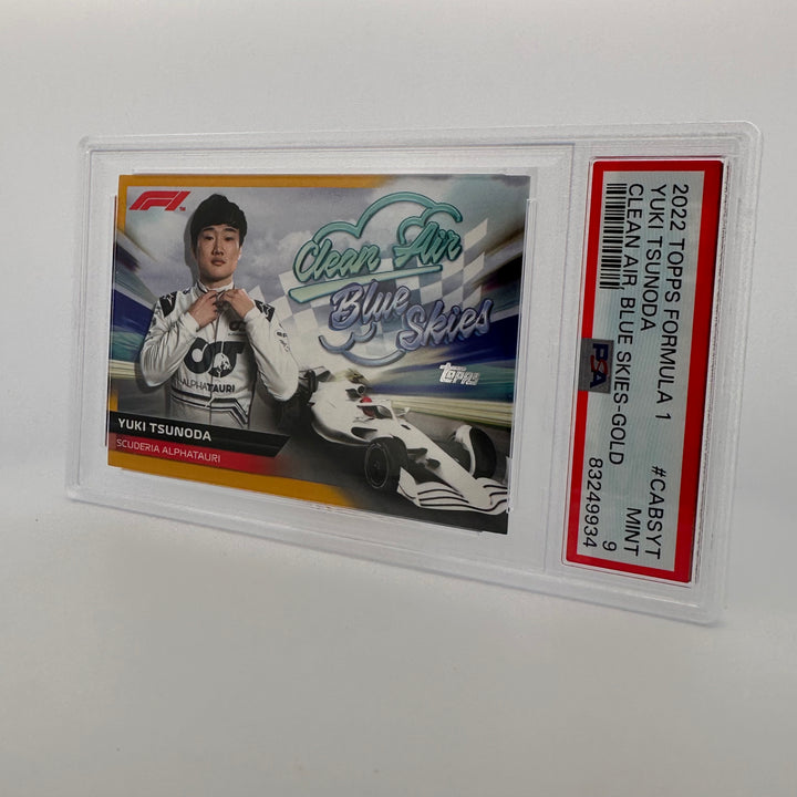 PSA 9 - 23/50 - Yuki Tsunoda #CABSYT - Clean Air, Blue Skies - Gold