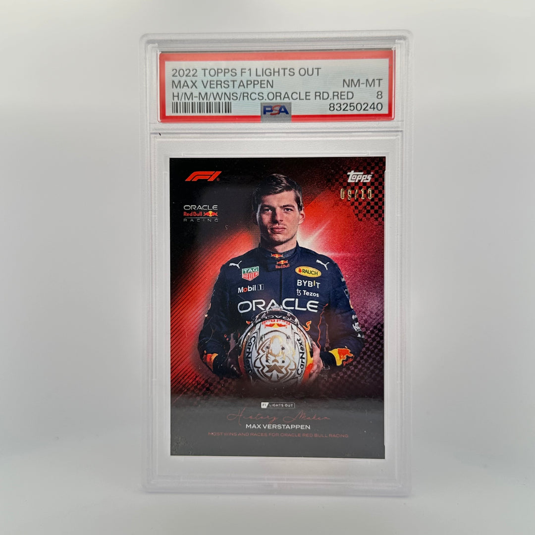PSA 8 - 9/10 - Max Verstappen - History Maker - Most Wins And Races For Oracle Red Bull Racing - Red