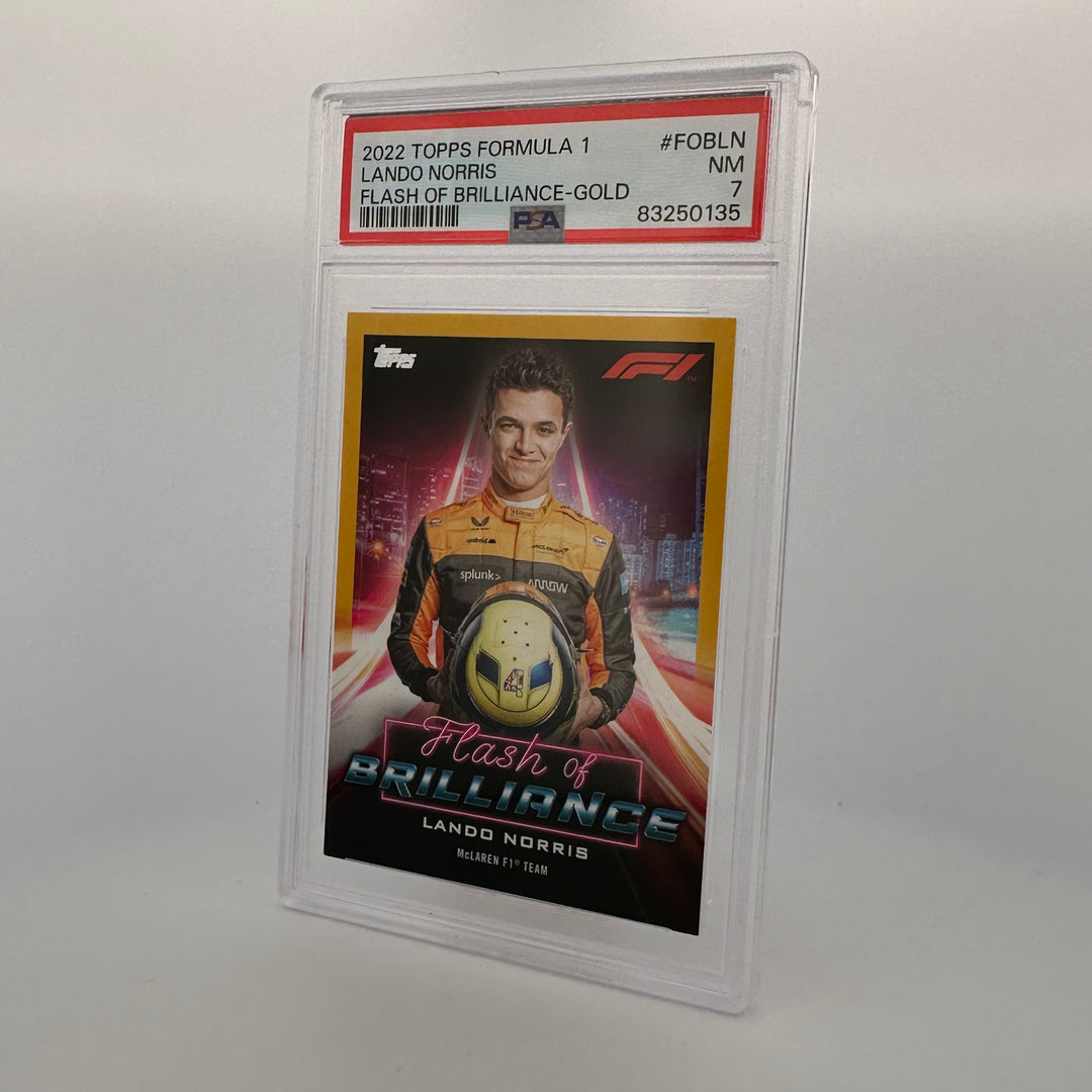 PSA 7 - 30/50 - Lando Norris #FOBLN - Flash Of Brilliance - Gold