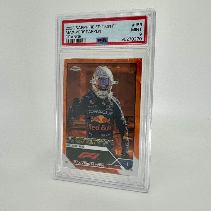PSA 9 - 12/25 Max Verstappen #159 - Sapphire - Orange - 2023 Topps Chrome