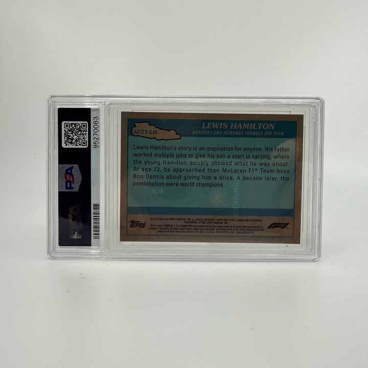 PSA 9 - 11/25 Orange - Lewis Hamilton #AU77-LH - 2023 Topps Chrome
