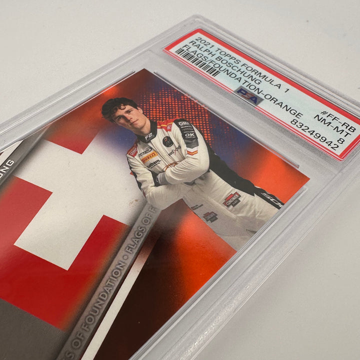 PSA 8 - 03/25 Ralph Boschung #FF-RB - Flags Of Foundation - Orange