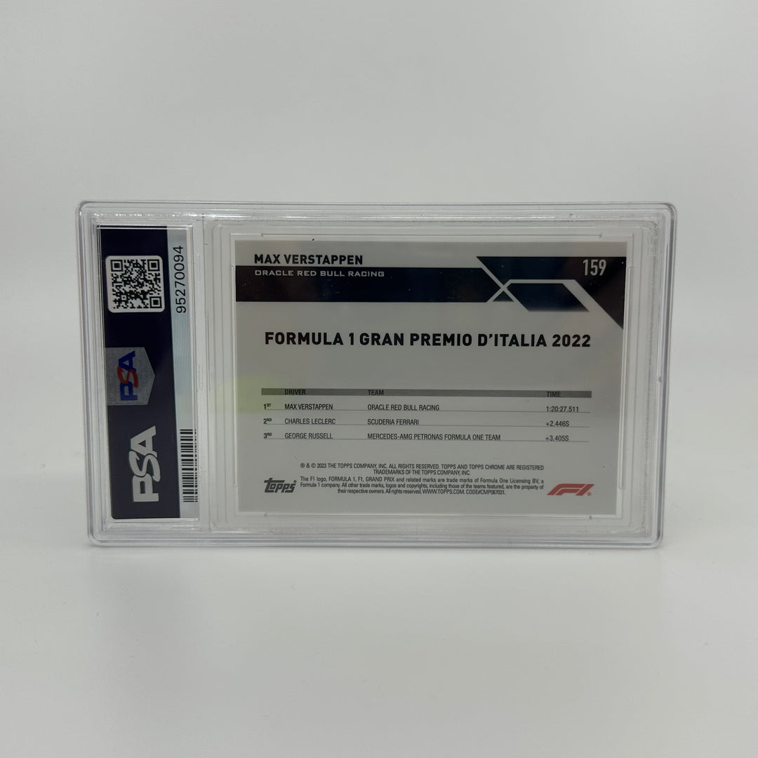 PSA 9 - 03/25 Max Verstappen #159 - Sapphire - Orange - 2023 Topps Chrome