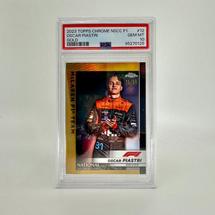 PSA 10 - 15/50 Oscar Piastri #12 - NSCC - Gold - 2023 Topps Chrome