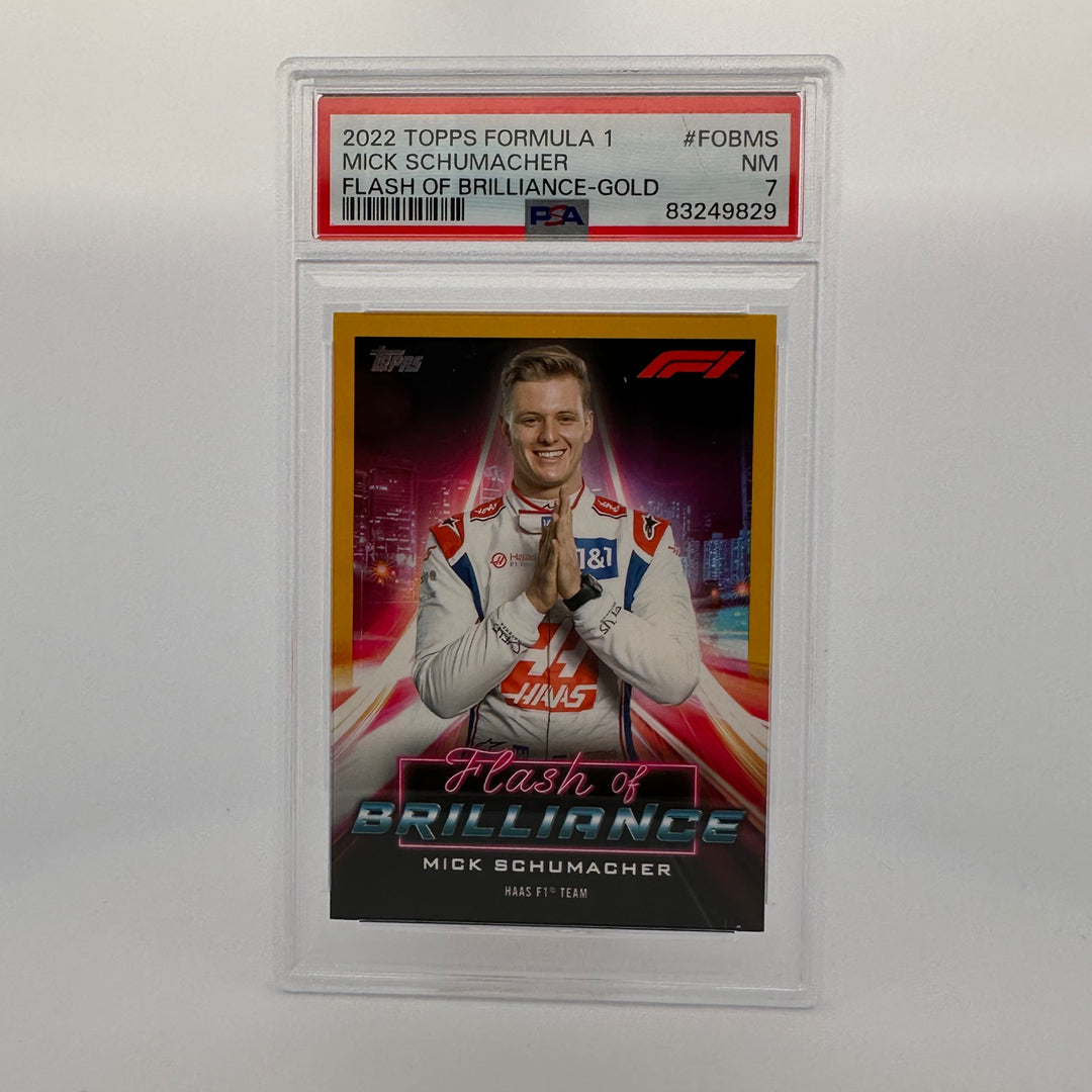 PSA 7 - 44/50 - Mick Schumacher #FOBMS - Flash Of Brilliance - Gold
