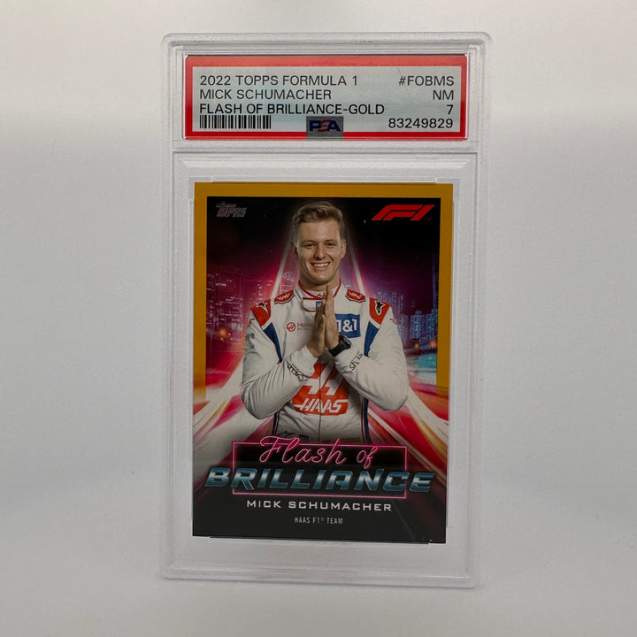 PSA 7 - 44/50 - Mick Schumacher #FOBMS - Flash Of Brilliance - Gold