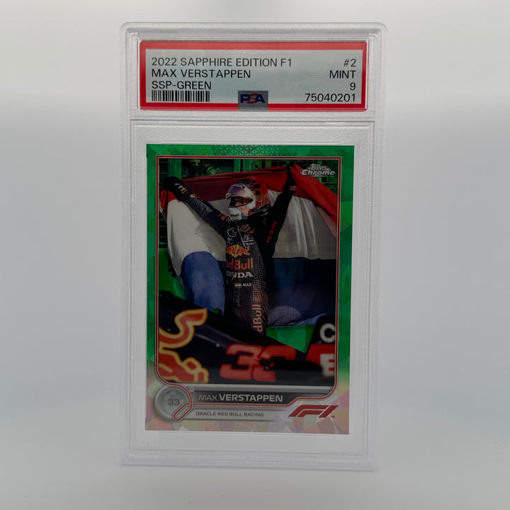 PSA 9 - /75 - MAX VERSTAPPEN #2 - SAPPHIRE EDITION - SSP - GREE
