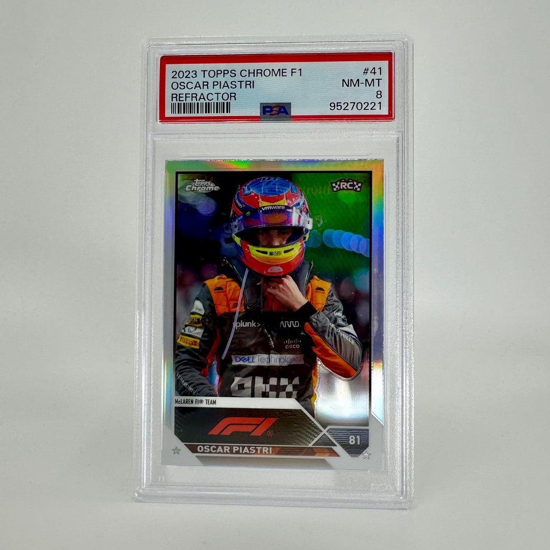 PSA 8 - Oscar Piastri #41 - Refractor - 2023 Topps Chrome