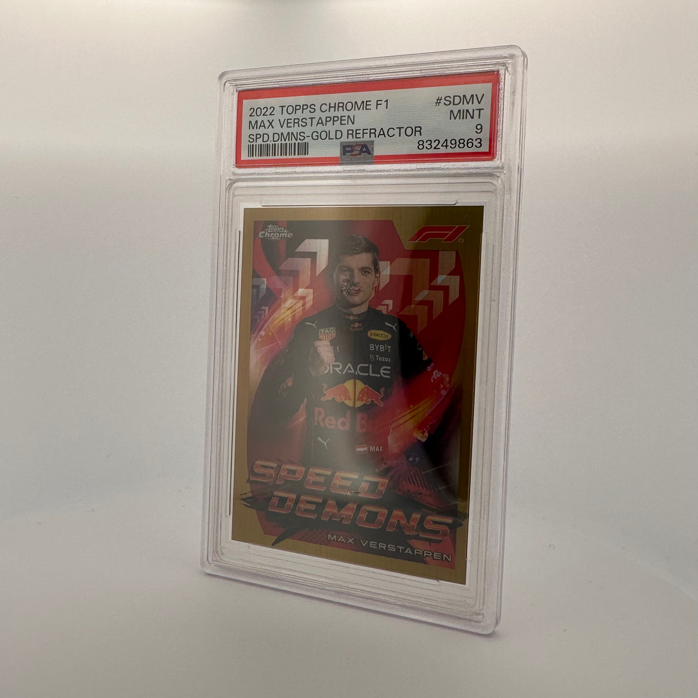 PSA 9 - 27/50 - Max Verstappen #SDMV - Speed Demons - Gold Refractor