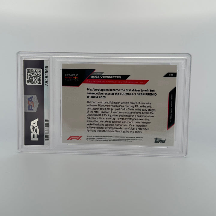 PSA 9 - 82/99 - Max Verstappen #43 - Red - 2023 Topps Now
