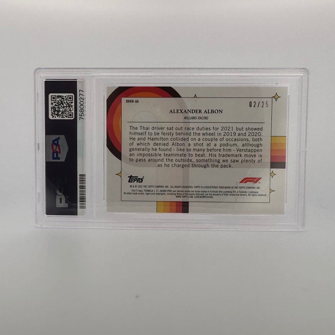 PSA 9 - 02/25 - Alexander Albon #BRRRAA - Orange