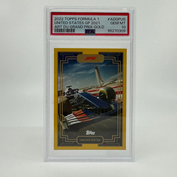 PSA 10 - 16/50 - Art Du Grand Prix #ADGPUS Gold - 2022 Topps Formula 1