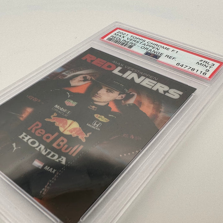 PSA 9 - 10/25 - Max Verstappen #RL3 - Redliners - Orange Refractor
