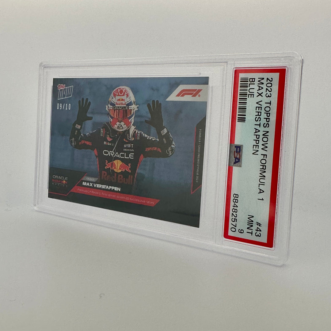 PSA 9 - 09/10 Max Verstappen #43 - Blue - 2023 Topps Now F1
