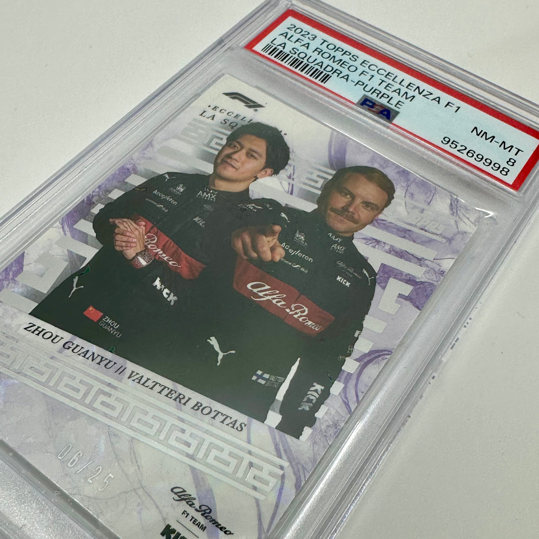 PSA 8 - 06/25 Alfa Romeo - Bottas/Guanyu - 2023 Eccellenza La Squadra