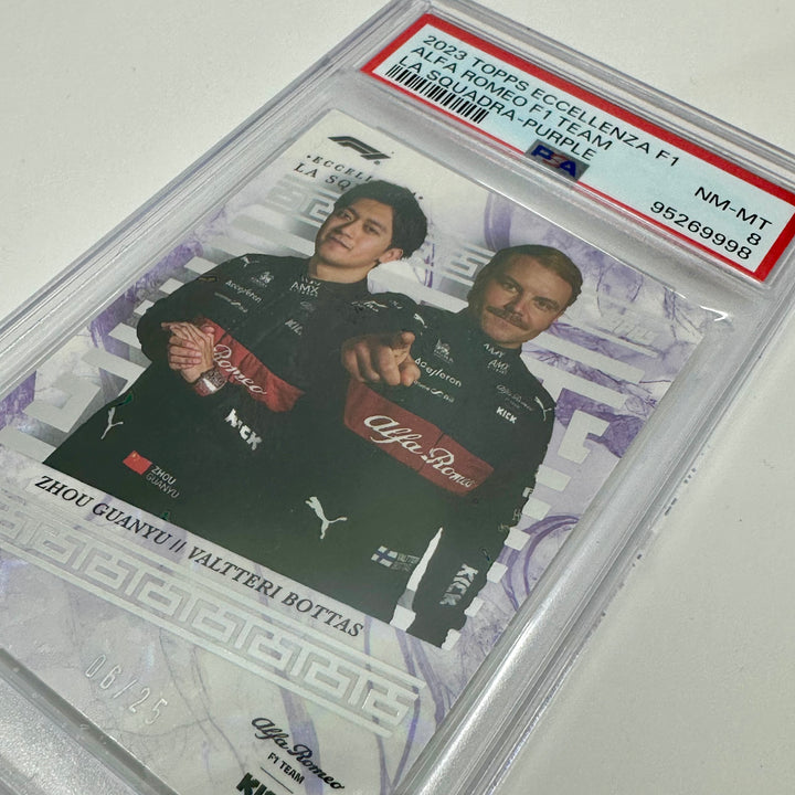 PSA 8 - 06/25 Alfa Romeo - Bottas/Guanyu - 2023 Eccellenza La Squadra