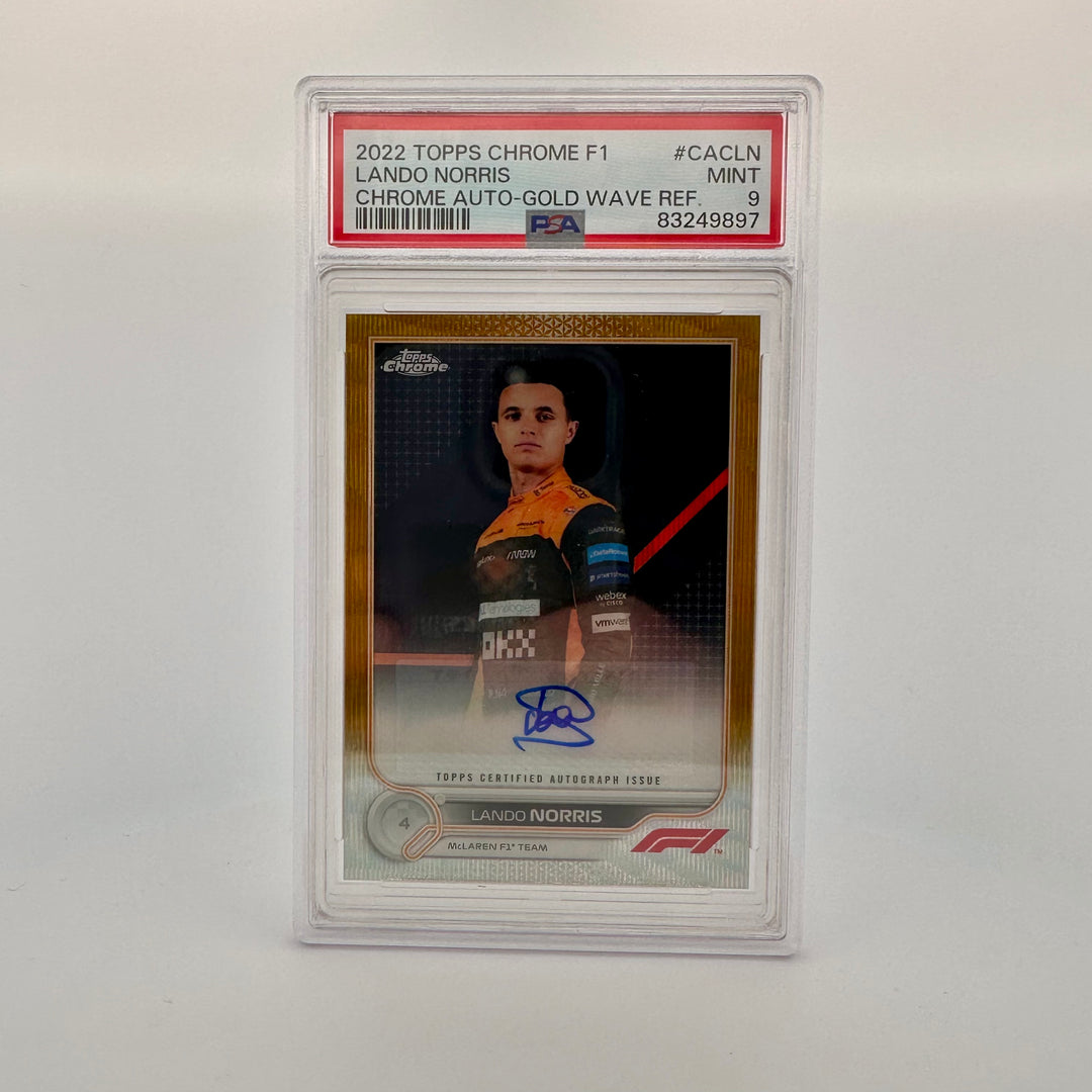 PSA 9 - 13/50 - Lando Norris #CACLN - Gold Wave Refractor - Autograph