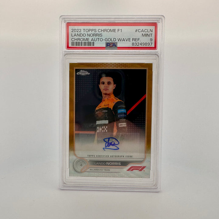 PSA 9 - 13/50 - Lando Norris #CACLN - Gold Wave Refractor - Autograph