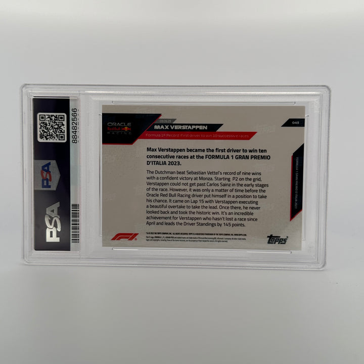 PSA 9 - 45/99 - Max Verstappen #43 - Red