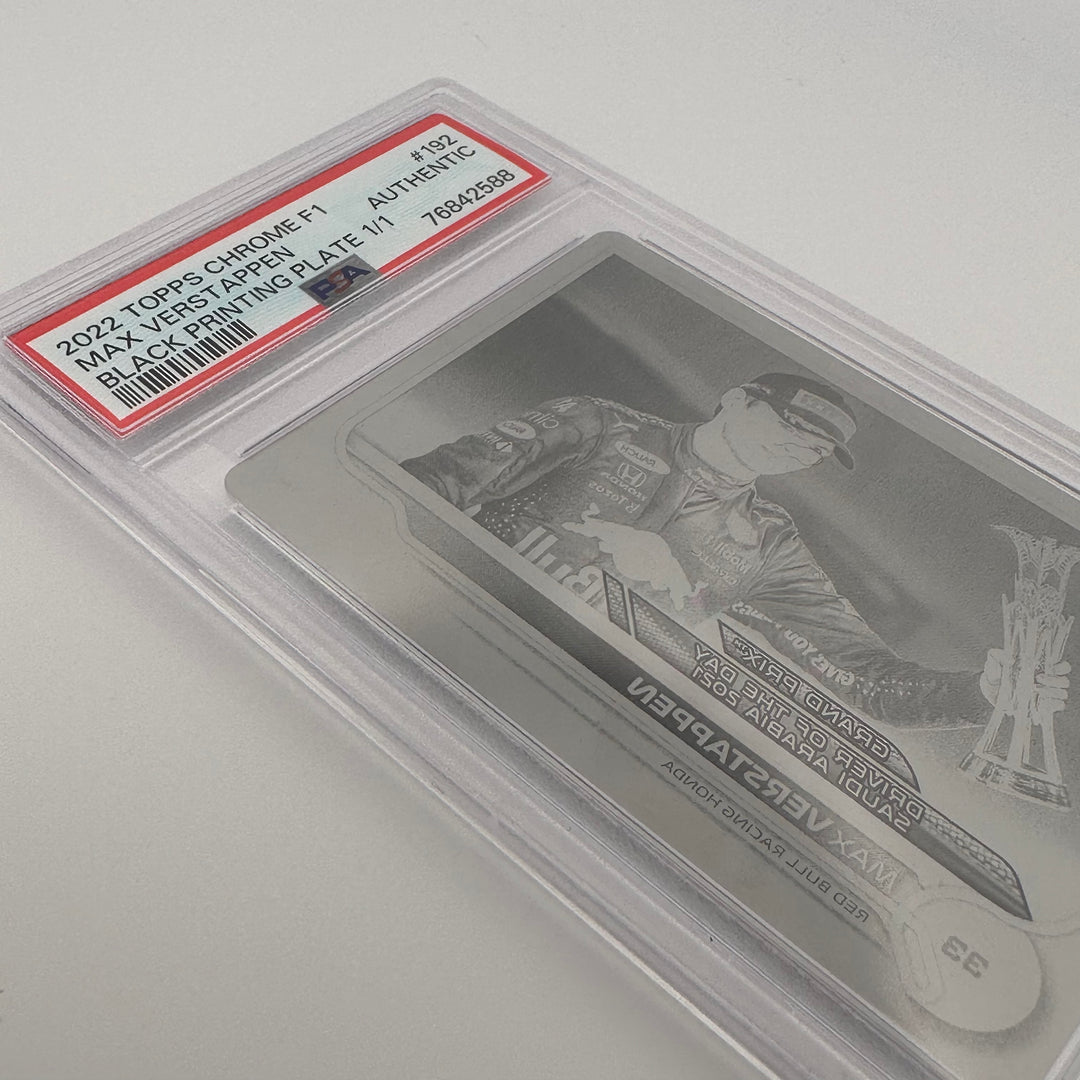 PSA Authentic - 1/1 Max Verstappen #192 - Black Printing Plate