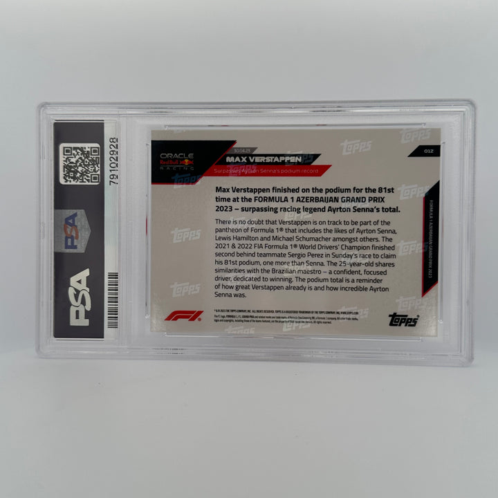 PSA 9 - 07/10 - Max Verstappen #12 - Blue