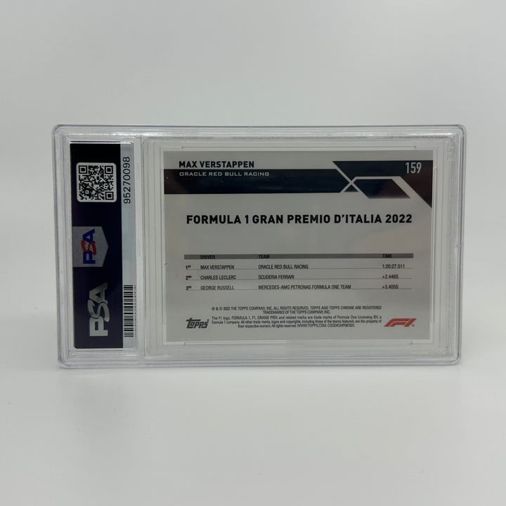 PSA 10 - 61/99 Max Verstappen #159 - Sapphire - Aqua - 2023 Topps Chrome
