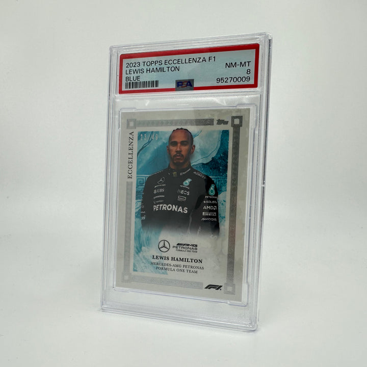 PSA 8 - 23/49 Lewis Hamilton - Blue - 2023 Eccellenza