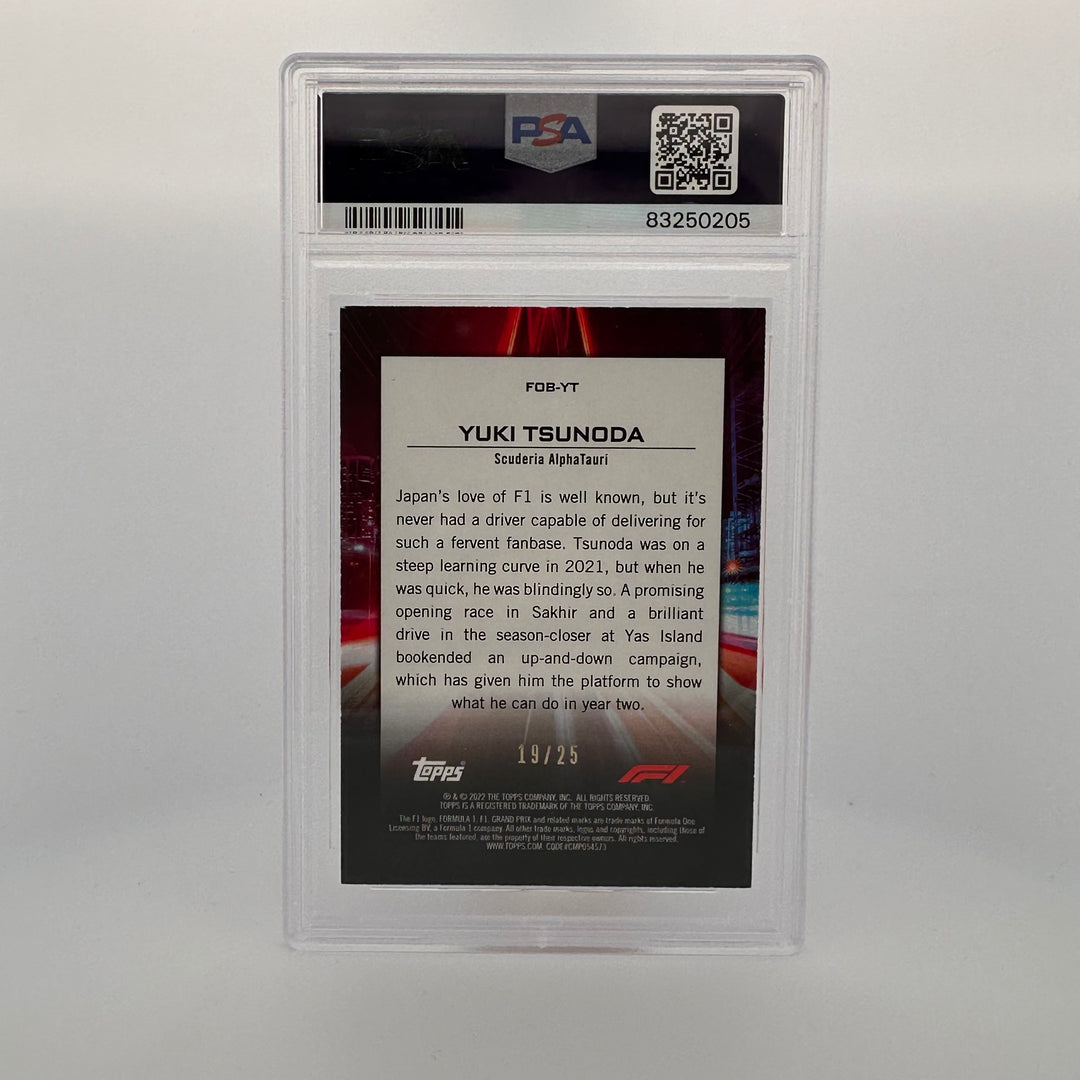 PSA 7 - 19/25 - Flash Of Brilliance Fobyt Yuki Tsunoda Orange