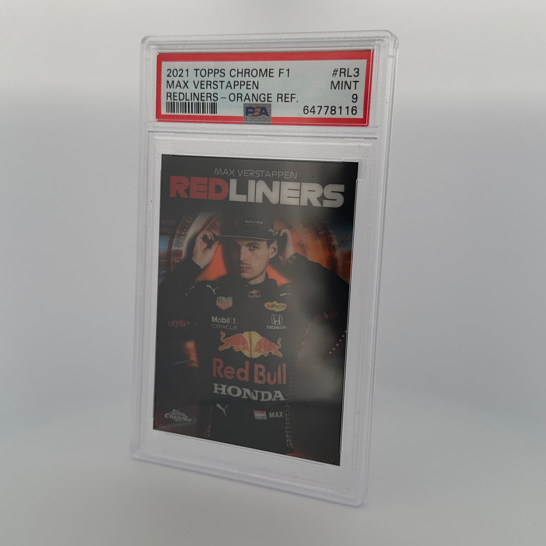 PSA 9 - 10/25 - Max Verstappen #RL3 - Redliners - Orange Refractor