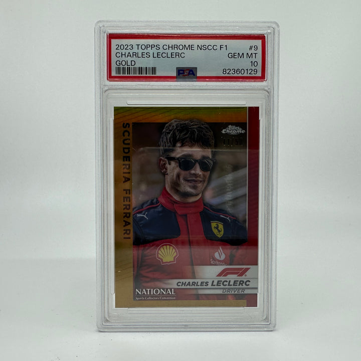 PSA 10 - 41/50 Charles Leclerc #F1-9  - Gold - 2023 Topps Chrome F1