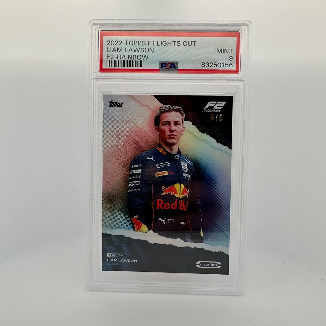 PSA 9 - 5/5 - Liam Lawson F2 - Rainbow