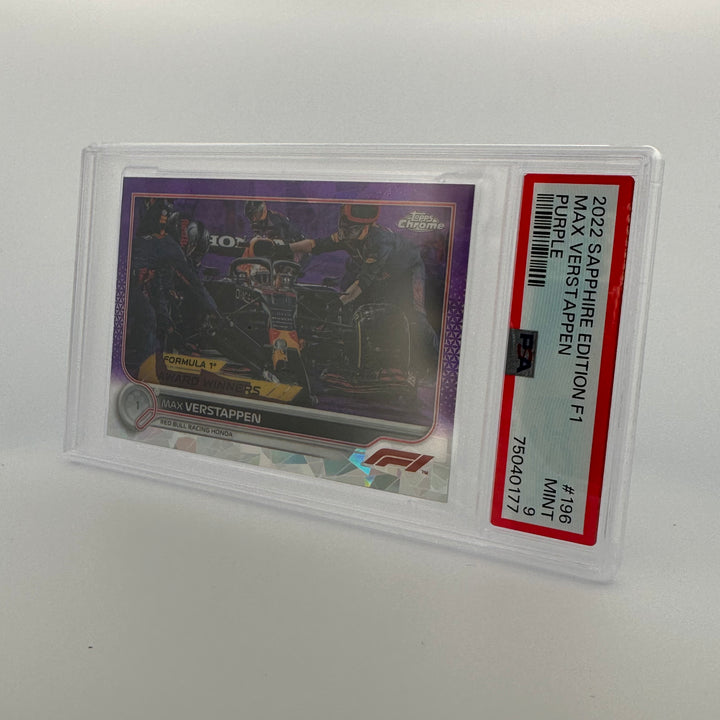PSA 9 - 02/10 - MAX VERSTAPPEN #196 - SAPPHIRE EDITION - PURPLE