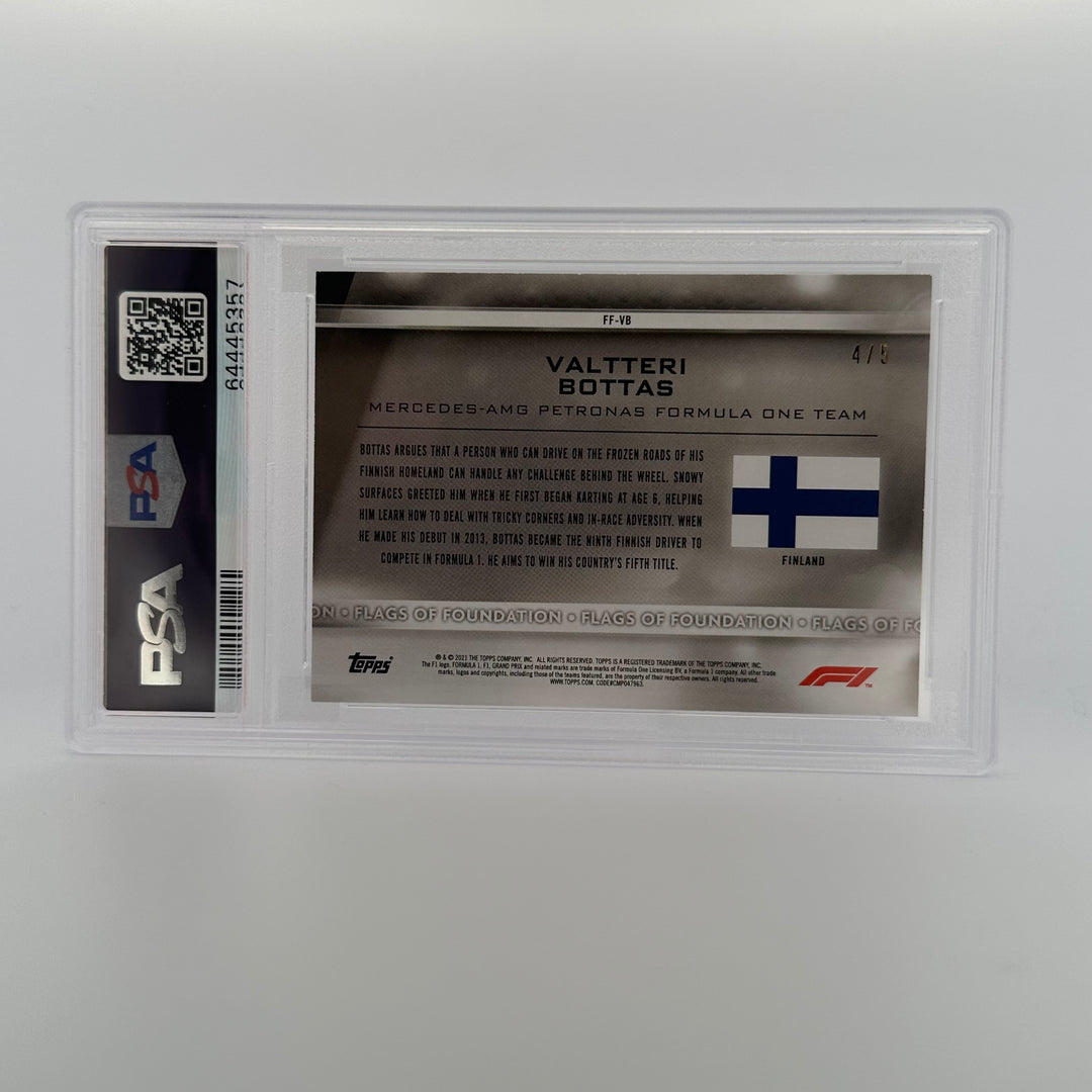 PSA 8 - 4/5 Valtteri Bottas #FF-VB - Flags Of Foundation - Red
