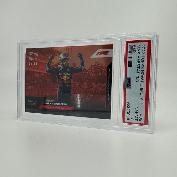 PSA 8 - 65/99 - Max Verstappen #65 - Red - 2023 Topps Now F1
