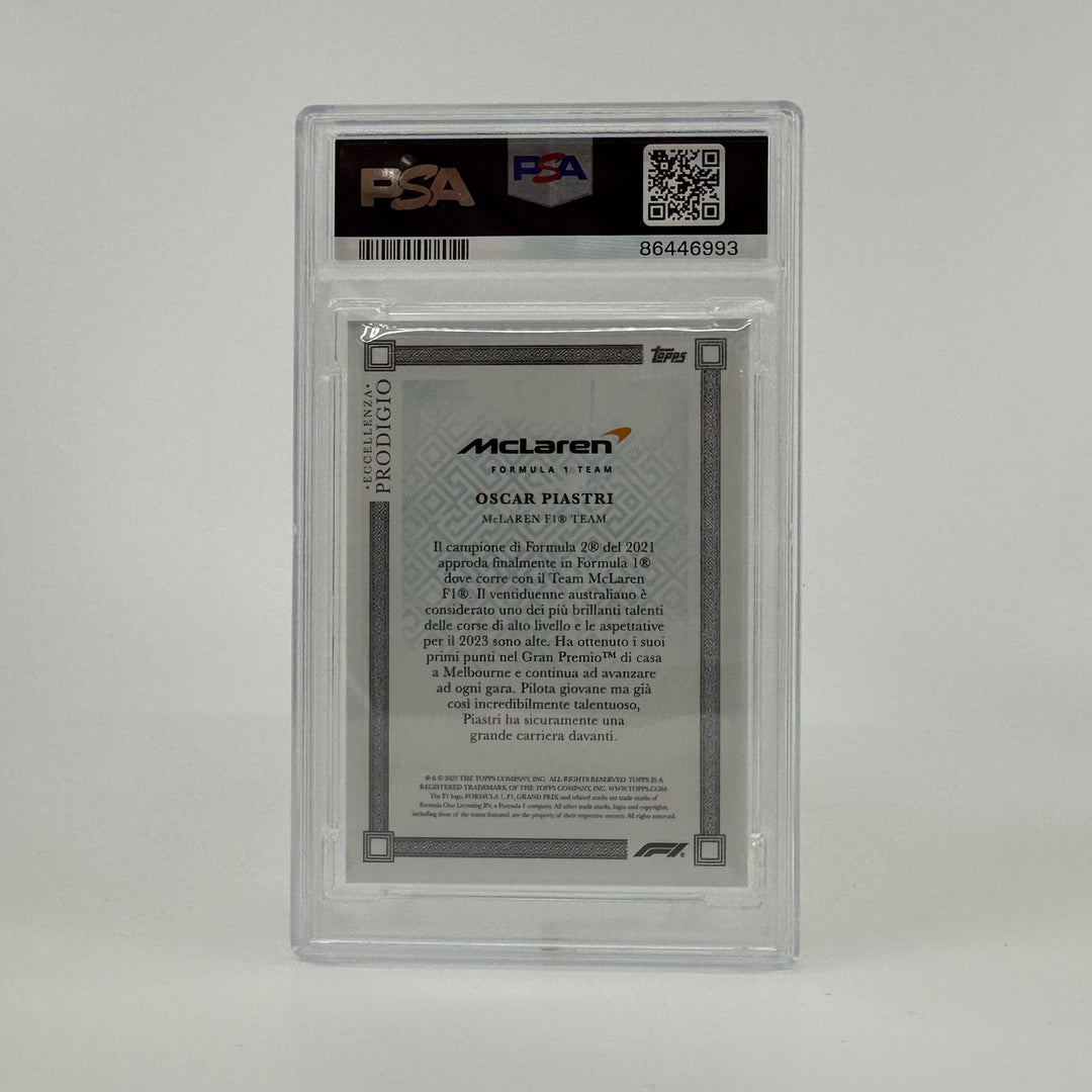 PSA 9 - 29/49 Oscar Piastri - Blue - Rookie Card RC - Prodigio 2023 Topps Eccellenza F1
