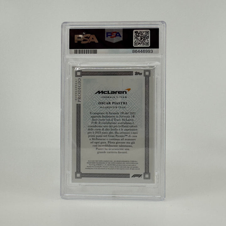 PSA 9 - 29/49 Oscar Piastri - Blue - Rookie Card RC - Prodigio 2023 Topps Eccellenza F1