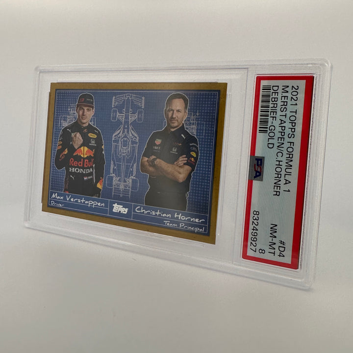 PSA 8 - 30/50 - Max Verstappen/christian Horner - Debrief #D4 - Gold