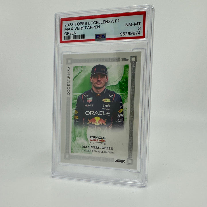 PSA 8 - 58/99 - Max Verstappen - Green - 2023 Eccellenza