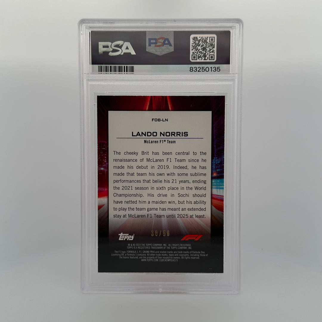 PSA 7 - 30/50 - Lando Norris #FOBLN - Flash Of Brilliance - Gold