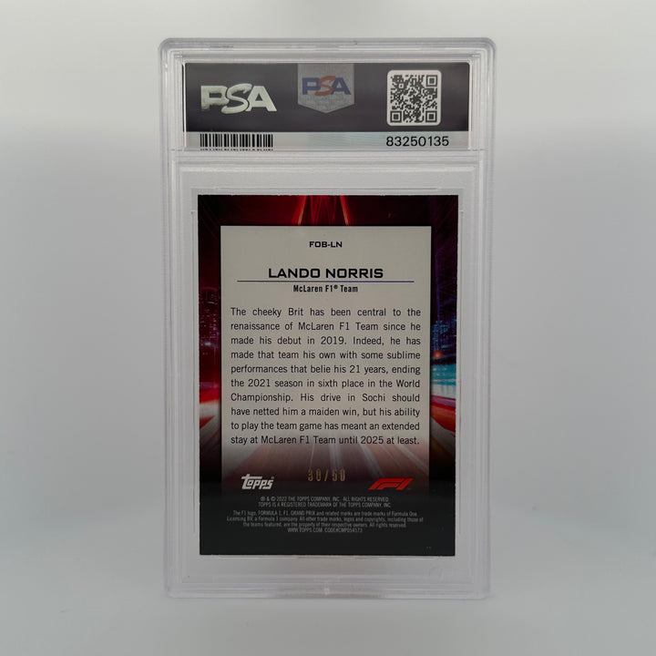 PSA 7 - 30/50 - Lando Norris #FOBLN - Flash Of Brilliance - Gold