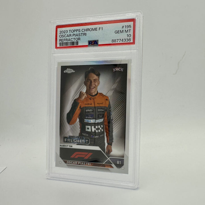 PSA 10 - Oscar Piastri #195 - Refractor - 2023 Topps Chrome - Rookie Card