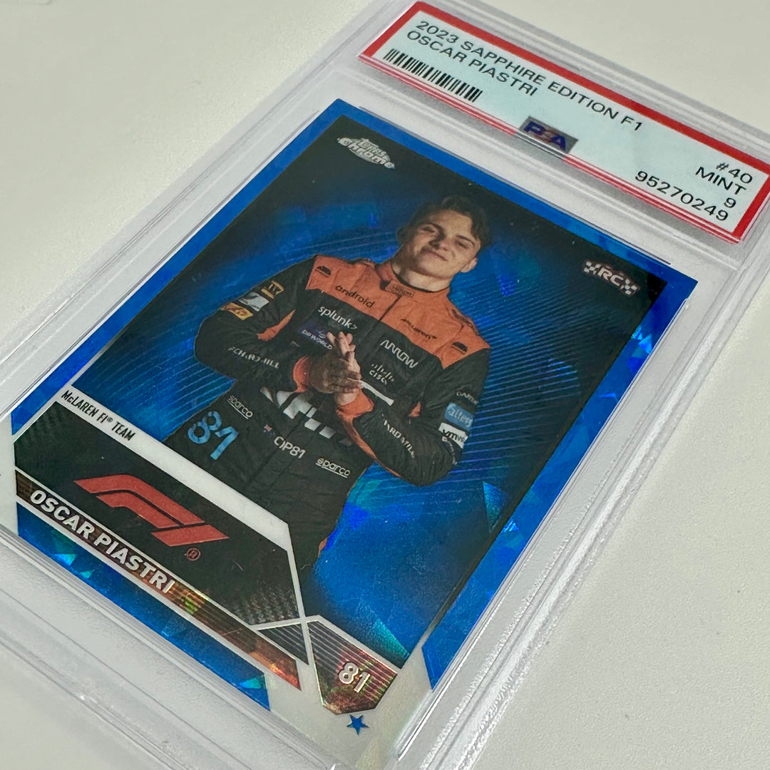 PSA 9 - Oscar Piastri #40 - Sapphire - 2023 Topps Chrome F1  - Rookie Card